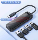 Cumpara ieftin HUB UsbC 4 in 1 cu conector Type-C TRANYOO HB1-C