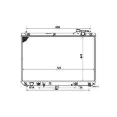 Radiator racire Lexus Rx (Xu10), 01.1998-07.2000, Motorizare 3, 0 V6 163kw Benzina, tip climatizare Cu/fara AC, cutie automata, dimensiune 738x450x26