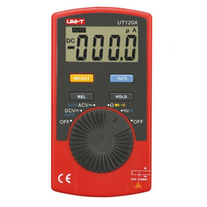 Multimetru digital UT120A, masurare factor de umplere, diode, continuitate