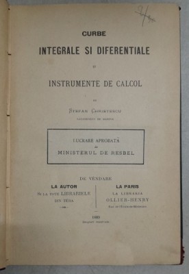 Curbe integrale si diferentiale si instrumente de calcul - Stefan Christescu foto