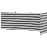 Outsunny Paravan de Plajă Pliabil din Poliester 540x150 cm Gri | Aosom Romania