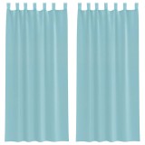 Cumpara ieftin Perdele Voile cu buzunare pentru bare 2 buc Turcoaz