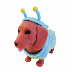 Mini figurina, Dress Your Puppy, Dachshund in costum de omida, S1