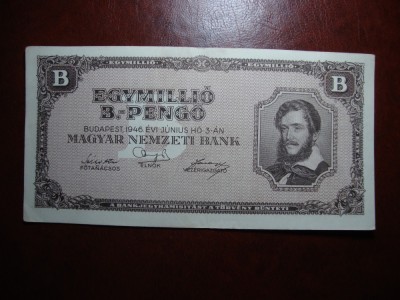 UNGARIA 1.000.000 B-PENGO 1946 SUPERBA foto