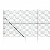 Gard plasa de sarma cu tarusi de fixare, verde, 1,6x10 m GartenMobel Dekor, vidaXL