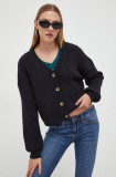 Hollister Co. cardigan femei, culoarea negru