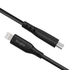 Ringke - Cablu MFI Fast Charge - Type-C la Lightning - Negru