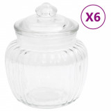 Cumpara ieftin Borcane depozitare, 6 buc., 500 ml, sticlă