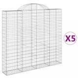 Cumpara ieftin Cosuri gabion arcuite 5 buc, 200x30x180/200cm, fier galvanizat