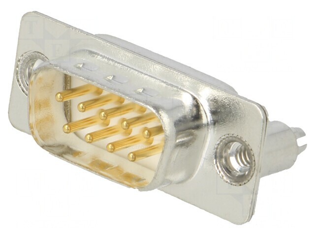Conector D-Sub 9 PIN Soclu Tată PCB Drept THT