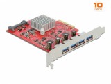 PCI Express cu 4 x SuperSpeed USB 10 Gbps (USB 3.2 Gen 2) USB-A externe, Delock 90481