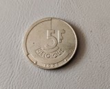 Belgia - 5 franci / francs (1986) Regele Baudouin I - monedă s402, Europa