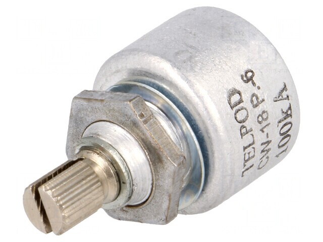 Potentiometru axial 100k&Omega; 1W 6mm linear