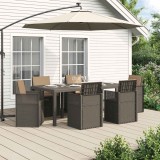 vidaXL Set de masă pentru grădină 7 pcs Gri deschis și Gri taupe PP 3430085