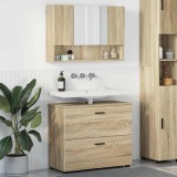 Cumpara ieftin Set de mobilier pentru baie cu sertar 2 pcs Stejar sonoma