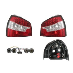 Set stopuri Spate Audi A3 (8l), 01.1996-04.2003, partea Stanga+Dreapta, LED; transparent; tuning; Omologare: ECE, Taiwan foto