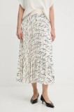 Karl Lagerfeld fustă culoarea alb, midi, evazați, A3W12016