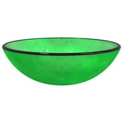 Chiuvetă din sticlă securizată, verde, 42x14 cm foto