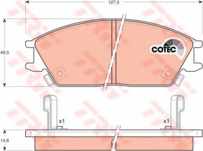 Set placute frana,frana disc HYUNDAI ACCENT II limuzina (LC) (1999 - 2006) TRW GDB893 foto