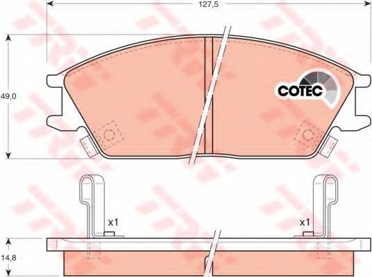 Set placute frana,frana disc HYUNDAI ACCENT II limuzina (LC) (1999 - 2006) TRW GDB893
