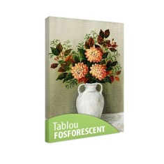 Tablou fosforescent Ochiul boului in vas alb - 30 cm x 20 cm