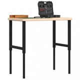vidaXL Banc lucru 100x60x(73-99,5) cm lemn masiv stejar dreptunghiular