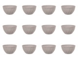 Set boluri, 12 piese, 300 ml, Plastic, Bej