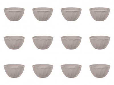 Set boluri, 12 piese, 300 ml, Plastic, Bej foto