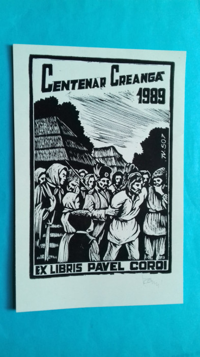 Bucuresti Centenar Creanga 1989 Exlibris