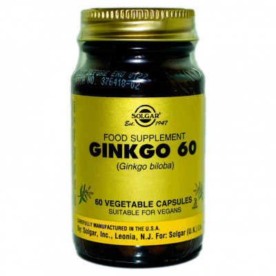 GINKGO BILOBA 60mg veg.caps 60cps SOLGAR foto