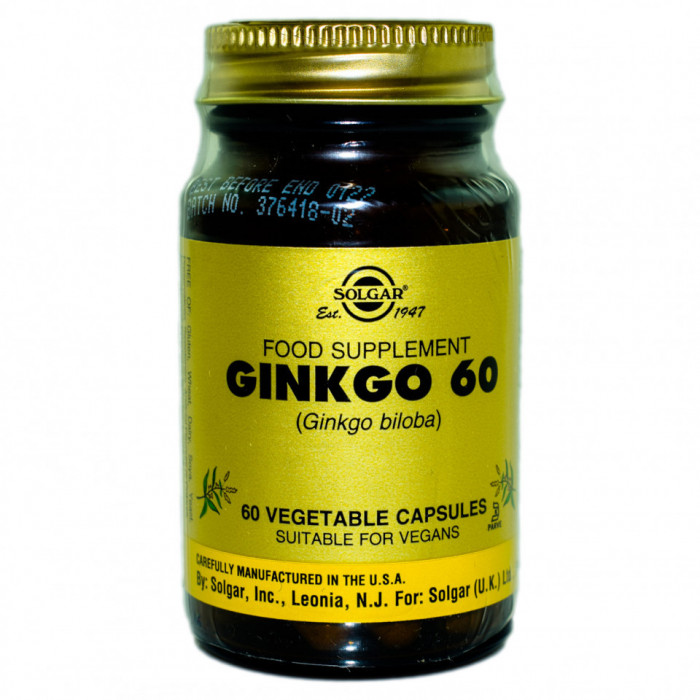 GINKGO BILOBA 60mg veg.caps 60cps SOLGAR