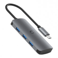 Cygnett SlimMate Hub 6in1 USB-C 3x USB, USB-C, SD kártya, Micro SD kártya 100W (szürke)