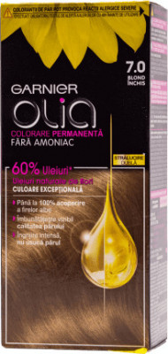 Garnier Olia Vopsea de păr permanentă fără amoniac 7.0 blond &amp;icirc;nchis, 1 buc foto