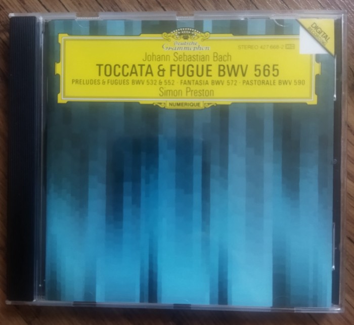 CD Bach &ndash; Toccata &amp; Fugue BWV 565 / Preludes &amp; Fugues / Fantasia / Pastorale