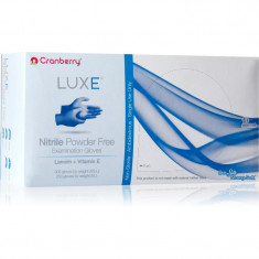 Cranberry Luxe Azure mănuși din nitril, fără pudră, cu lanolină și vitamina E mărime M 300 buc