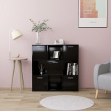vidaXL Bibliotecă, negru, 90 x 30 x 90 cm, PAL
