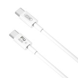 Cumpara ieftin Cablu pentru incarcare si transfer de date XO NB-Q190A, 2X USB TYPE-C, 3A, 60W, 1M, ALB