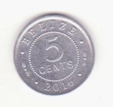 Belize 5 cenți 2016 aUNC