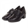 Pantofi Dama Office Negri cu Elastice, Platforma 5cm, Piele Ecologica - Usori si Confortabili