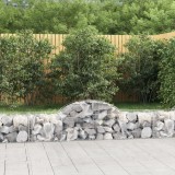 VidaXL Coșuri gabion arcuite 15 buc, 200x50x40/60 cm, fier galvanizat