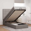 VidaXL Cadru de pat otoman cu saltea Taupe 90x190cm Material 3313972