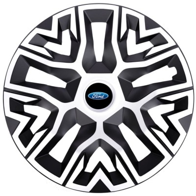 Set 4 Capace Roti 16 &amp;quot; Best Alb-Negru, Compatibile Cu Ford foto