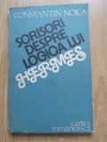 Constantin Noica - Scrisori despre logica lui Hermes, 1986 dedicatie + autograf