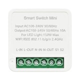 Intrerupator smart Wi‑Fi mini, 1 canal, 10A, montaj &icirc;n doza, Tuya