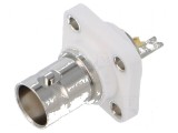 Conector BNC soclu mamă drept lipire panou