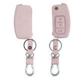 Husa Cheie Auto pentru Ford - 3 Butoane, Piele ecologica, Rose Gold, 42991.81, Kwmobile