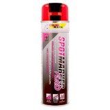 Vopsea spray marcaj industrial Bison Spotmarker 500ml rosu fluorescent santier vizibilitate excelenta aplicare precisa