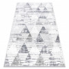 Covor POLI 9051A Geometric, triunghiurile alb / gri, 160x220 cm, Dreptunghi, Polipropilena