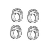 Cumpara ieftin Set 4 bucati opritor, protectie pentru maner usa, silicon, montare usoara, 31 x 23 x 17 mm, transparent