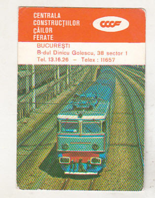 bnk cld Calendar de buzunar 1980 CCCF bucuresti - locomotiva foto